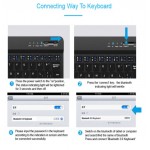 Universal Bluetooth Keyboard μικρών διαστάσεων 7 ιντσών BT-003