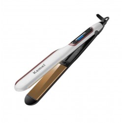KEMEI KM-9622 Ισιωτική Μαλλιών με Ψηφιακές ενδείξεις και φαρδιές κεραμικές πλάκες Wet and Dry
