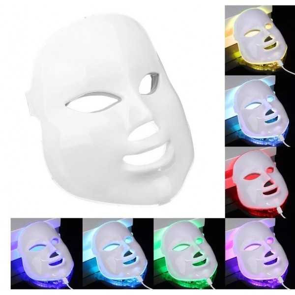 Μάσκα φωτοθεραπείας προσώπου 7 χρωμάτων με 150 λυχνίες led