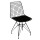 Καρέκλα Telli Μεταλλική με Πάτο Δερματίνη Μαύρο Κωδ.612