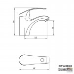 Bormann BTW3240 Sonia Μπαταρία Νιπτήρα 40mm Αναμεικτική Με Pop-Up (026501)