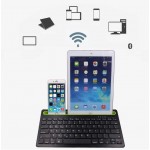 Ασύρματο Bluetooth Πληκτρολόγιο με Βάση για Tablet και Τηλέφωνα - Andowl Q-812 Black