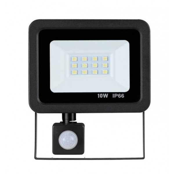 Mini Προβολέας LED 10W Αδιάβροχος IP66 με ανιχνευτή κίνησης