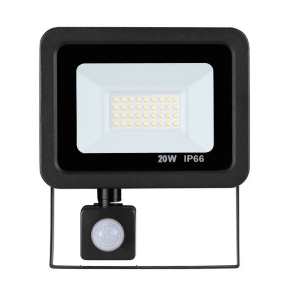 Mini Προβολέας LED 20W Αδιάβροχος IP66 με ανιχνευτή κίνησης