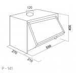 Davoline P-141 D BR Led Πτυσσόμενος Απορροφητήρας