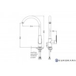 Eurorama Klint 142528-100 Μπαταρία Κουζίνας Πάγκου Χρώμιο