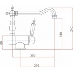 Bugnatese Oxford  7596-100 Μπαταρία Κουζίνας Ανακλινόμενη Χρωμέ