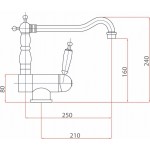 Bugnatese Oxford  7596-220 Μπαταρία Κουζίνας Παραθύρου Μπρονζέ Λευκό