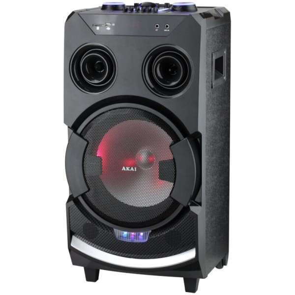 AKAI ABTS-112 ΦΟΡΗΤΟ ΗΧΕΙΟ KARAOKE ΜΕ BLUETOOTH, LED, ΑΣΥΡΜΑΤΟ ΜΙΚ. ΚΑΙ ΥΠΟΔΟΧΗ ΓΙΑ ΜΙΚ. ΚΑΙ ΟΡΓΑΝΟ