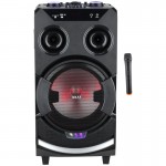 AKAI ABTS-112 ΦΟΡΗΤΟ ΗΧΕΙΟ KARAOKE ΜΕ BLUETOOTH, LED, ΑΣΥΡΜΑΤΟ ΜΙΚ. ΚΑΙ ΥΠΟΔΟΧΗ ΓΙΑ ΜΙΚ. ΚΑΙ ΟΡΓΑΝΟ