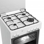 Thermogatz TGS 3510 WH Turbo Μικτή Κουζίνα με Εστίες Αερίου και Φούρνο Ηλεκτρικό