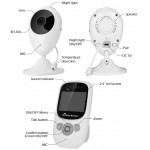 Andowl Q-A128 Ψηφιακή συσκευή ασύρματης ενδοεπικοινωνίας για βρέφη με νυχτερινή όραση