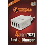 MAX 4X USB WALL ADAPTER KEKE-QC-04