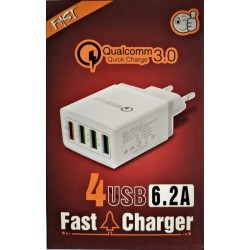 MAX 4X USB WALL ADAPTER KEKE-QC-04