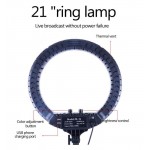 Ring Light Lamp RL-21 Επαγγελματικό Φωτιστικό Δαχτυλίδι Led 54cm Με Μεγάλο Τρίποδο Και Τηλεκοντρόλ