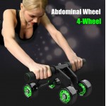 Ρόδα & μπάρα εκγύμνασης σώματος Abdominal Wheel με 4 τροχούς