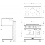 Lofra R BI D96 MFTE/5I Κουζίνα με Επαγωγικές Εστίες
