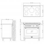 Lofra R BI G96 MFT/5I Κουζίνα με Επαγωγικές Εστίες