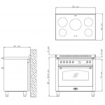 Lofra R LV G96 MFT/5I Κουζίνα με Επαγωγικές Εστίες