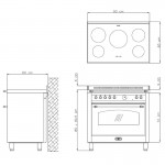 Lofra R S G96 MFT/5I Κουζίνα με Επαγωγικές Εστίες