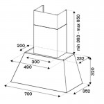 Bertazzoni KR70 HER 1 NE DA Απορροφητήρας Καμινάδα