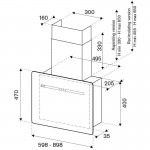 Bertazzoni KV90 PRO 1 N A Απορροφητήρας Καμινάδα