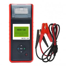 MICRO-568 Διαγνωστικό εργαλείο Tester Battery Analyzer Car Ένδειξη υγείας μπαταρίας με εκτυπωτή
