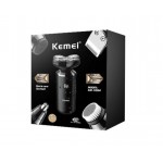 Kemei KM-1004 Επαναφορτιζόμενη Ξυριστική Μηχανή 5 Κεφαλών