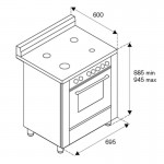 La Germania AMN76 5 G X T Κουζίνα Αερίου