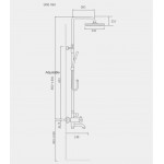 Επιτοίχια Στήλη Ντουζ Μπρονζέ BR-6821