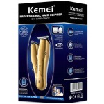 Kemei KM-PG1927 Επαναφορτιζόμενη Κουρευτική και trimmer Μηχανή 2 σε 1