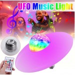 UFO light Πολύχρωμη Λάμπα με Disco Εφέ E-27 30W και Bluetooth Ηχείο CP-008