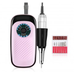 SML M7 Φορητός Τροχός για Μανικιούρ - Πεντικιούρ Portable Nail Polisher Ροζ 