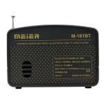 Meier M-161 BT Επαναφορτιζόμενο Ραδιόφωνο Bluetooth USB, SD Μαύρο