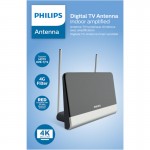 Philips SDV6222/GRS Κεραία τηλεόρασης HDTV/4K/UHF/VHF/FM εσωτερικού χώρου με ενισχυτή 48 dB και φίλτ