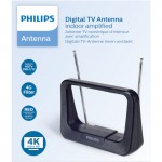 Philips SDV1226/GRS Κεραία τηλεόρασης HDTV/4K/UHF/VHF/FM εσωτερικού χώρου με ενισχυτή 28 dB και φίλτ
