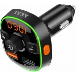 Akai FMT-52BT FM transmitter με LED, Hands Free, φορτιστή αυτοκινήτου, Bluetooth, micro SD, και 2 US