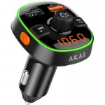 Akai FMT-52BT FM transmitter με LED, Hands Free, φορτιστή αυτοκινήτου, Bluetooth, micro SD, και 2 US