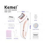 Kemei KM-1207 Επαναφορτιζόμενη Αποτριχωτική - Ξυριστική - Αφαίρεση σκληρύνσεων Συσκευή 3 σε 1