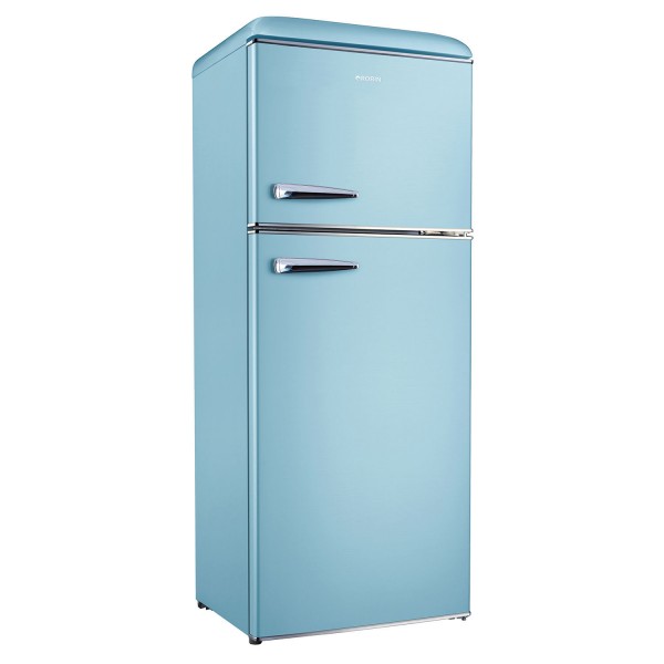 Robin RB-280 Blue Ψυγείο Δίπορτο FULL NO FROST Ρετρό Μπλε 1.57X60