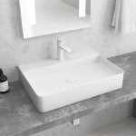 Karag LT 2173-SMW White Mat Επιτραπέζιος Νιπτήρας 50x42cm