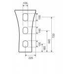 Karag Vendome G-036 Νιπτήρας Επιδαπέδιος 45.5x45.5x87 cm