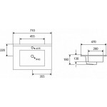 Karag LT 7506-75 Nιπτήρας Πορσελάνη Επίπλου 760x470x180mm