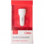 Osio OTU-5913W Διπλός φορτιστής αυτοκινήτου Fast Charge με USB Type-C και USB Type-A 36 W