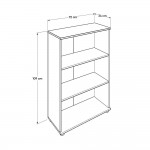 Βιβλιοθήκη Rio Λευκή 109x72x34 RKT-330-DD-1