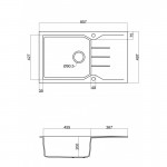 SANITEC ULTRA GRANITE 814 (86x50cm) - Ocra