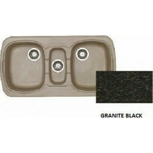 SANITEC Natura 303 (97x51cm) -  Granite Black