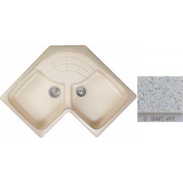 SANITEC Libra 310 (83x83x50cm) - Granite White