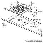 Bosch PNH6B6B90 Εστία Αερίου