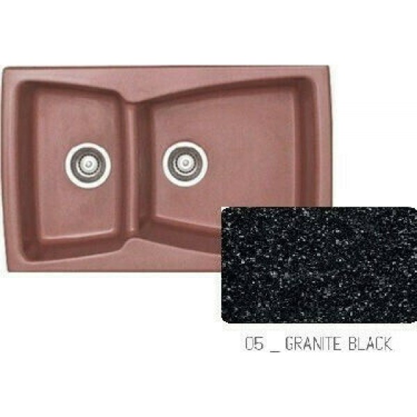 SANITEC Modern 320 (79x50cm) - Granite Black